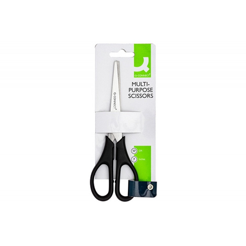 Nożyczki biurowe Q-CONNECT, klasyczne, 17cm, czarne