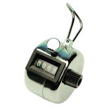 Licznik mechaniczny Q-CONNECT, klliker, ręczny, chrome, srebrny