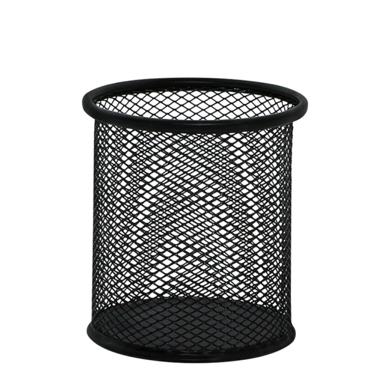 Pojemnik na długopisy Q-CONNECT Office Set, metalowy, czarny