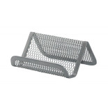 Stojak na wizytówki Q-CONNECT Office Set, metalowy, srebrny