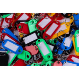 Zawieszki na klucze Q-CONNECT, 50x22mm, 100 szt., mix kolorów