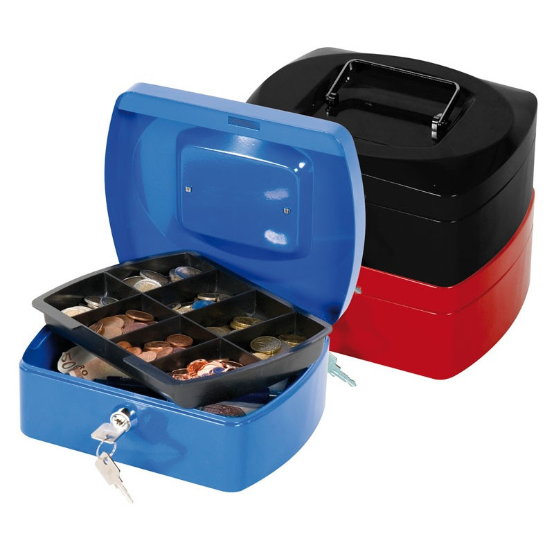 Kasetka na pieniądze Q-CONNECT, średnia, 205x160x90mm, niebieska