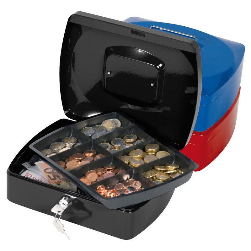 Kasetka na pieniądze Q-CONNECT, duża, 255x200x90mm, niebieski