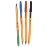 Długopis Q-CONNECT z wymiennym wkładem 0,4mm (linia), czerwony