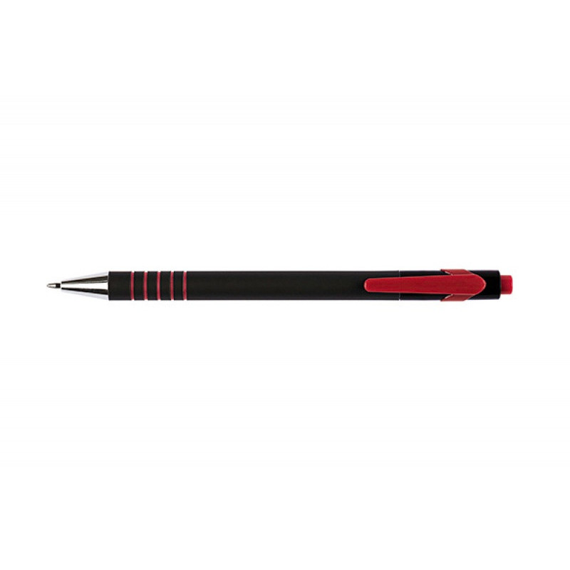 Długopis automatyczny Q-CONNECT LAMBDA, 0,7mm, czerwony