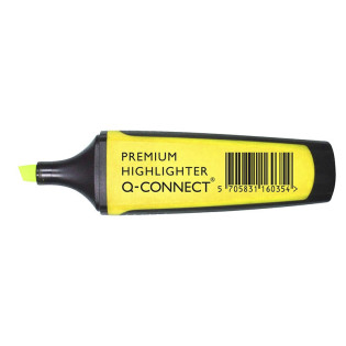 Zakreślacz fluor. Q-CONNECT Premium, 2-5mm (linia), gumowana rękojeść, żółty