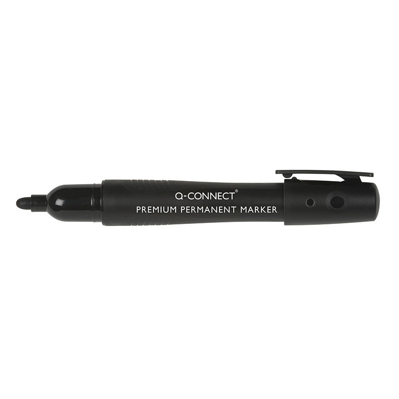 Marker permanentny Q-CONNECT Premium, gum. rękojeść, okrągły, 2-3mm (linia), czarny