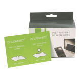 Chusteczki do czyszczenia ekranów TFT/LCD Q-CONNECT, 2x20szt.
