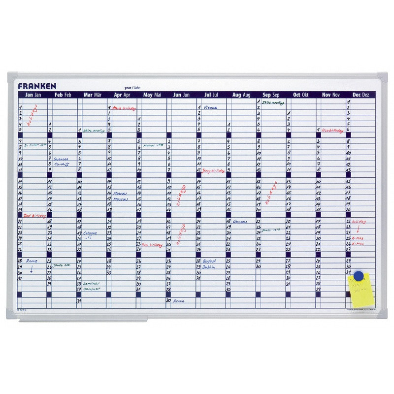 Planer roczny FRANKEN, suchoś. -magn., 90x60cm