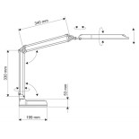 Lampka energooszczędna na biurko MAULatlantic, 11W, biała