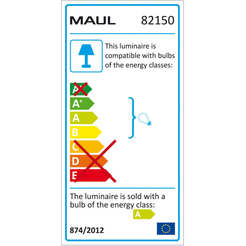 Lampka energooszczędna na biurko MAULoffice, 20W, mocowana zaciskiem, srebrno-czarna