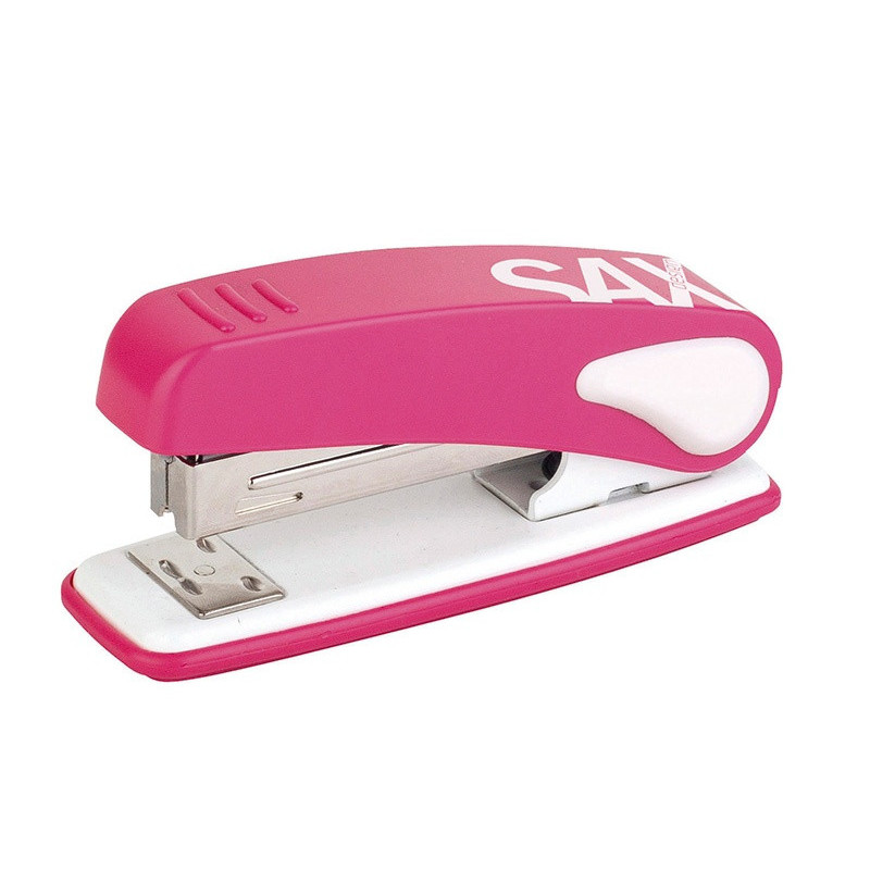 Zszywacz SAX239 Design, zszywa do 25 kartek, display, różowy