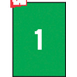 Etykiety kolorowe APLI, 210x297mm, prostokątne, zielone, 20 ark.