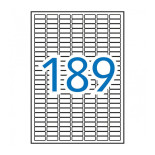 Etykiety uniwersalne APLI, 25,4x10mm, zaokrąglone, białe 10 ark.