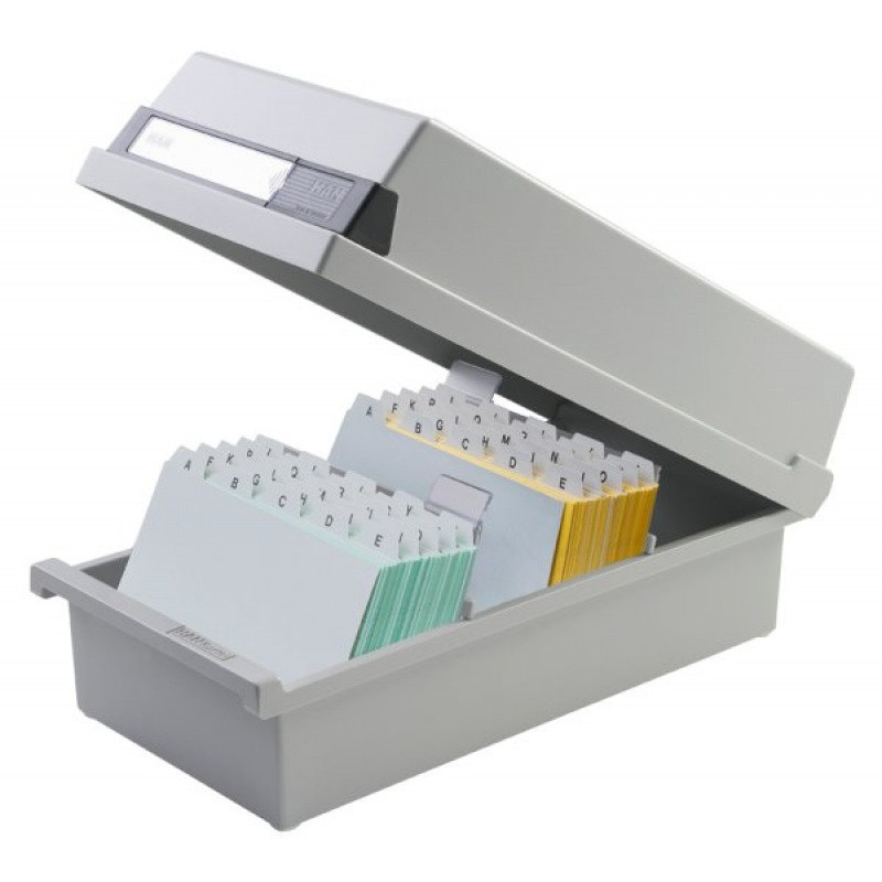 Kartoteka z wiekiem HAN Kartei, polistyren, A5, szara