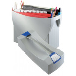 Pojemnik na teczki zawieszkowe HAN Swing Plus, polistyren, A4, z wiekiem, szary