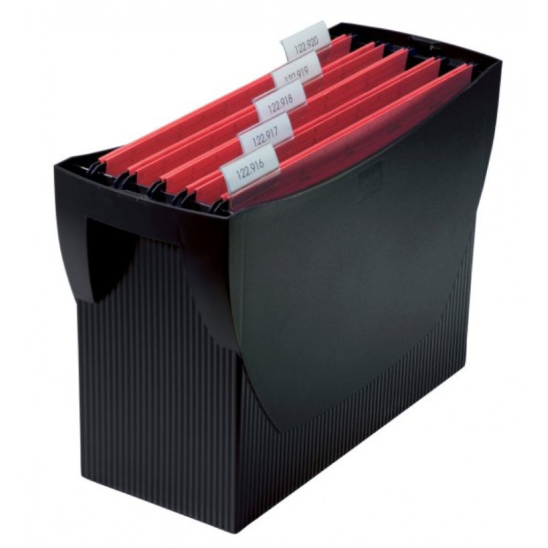 Pojemnik na teczki zawieszkowe HAN Swing, polistyren, A4, czarny