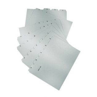 Przekładki HAN Kartei, PP, A5, do kartoteki, A-Z, 25 kart, szare