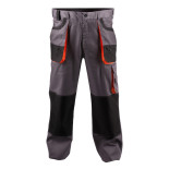 Spodnie ekon. Chris (BE-01-003), bawełna/poliester, rozm. 52, szaro-pomarańczowe