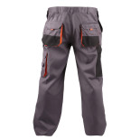 Spodnie ekon. Chris (BE-01-003), bawełna/poliester, rozm. 52, szaro-pomarańczowe