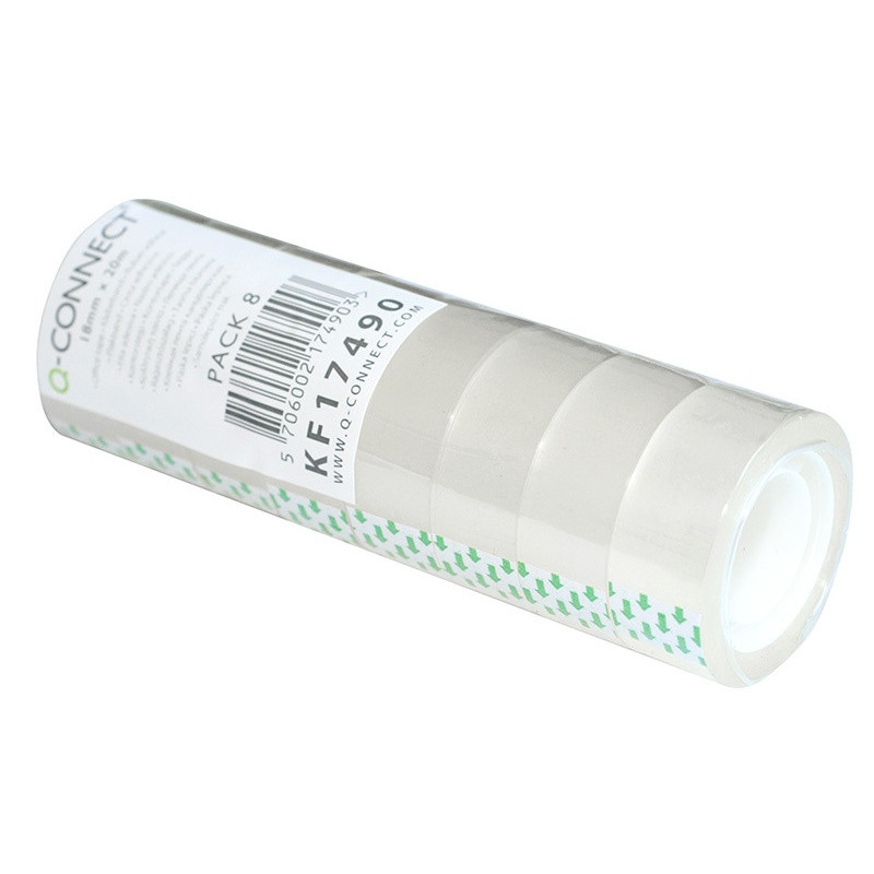 Taśma biurowa Q-CONNECT, 18mm, 20m, 8szt.