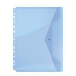 Teczka kopertowa DONAU zatrzask, PP, A4, 200mikr., z europerforacją, niebieska