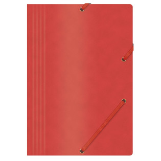 Teczka z gumką OFFICE PRODUCTS, preszpan, A4, 390gsm, 3-skrz., czerwona