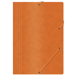 Teczka z gumką OFFICE PRODUCTS, preszpan, A4, 390gsm, 3-skrz., pomarańczowa