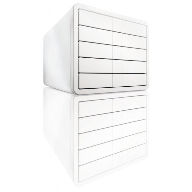 Zestaw 5 szufladek HAN iBox, ABS, A4, biały