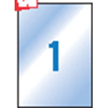 Etykiety poliestrowe APLI, 210x297mm, prostokątne, transparentne 20 ark.