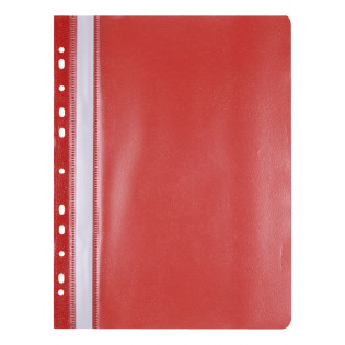 Skoroszyt OFFICE PRODUCTS, PP, A4, miękki, 100/170mikr., wpinany, czerwony