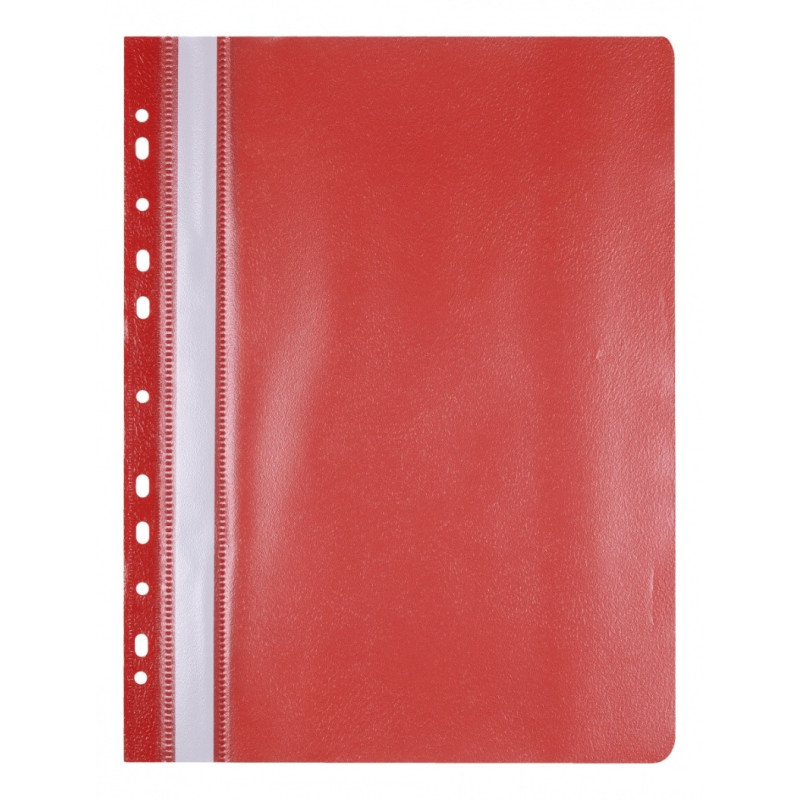 Skoroszyt OFFICE PRODUCTS, PP, A4, miękki, 100/170mikr., wpinany, czerwony