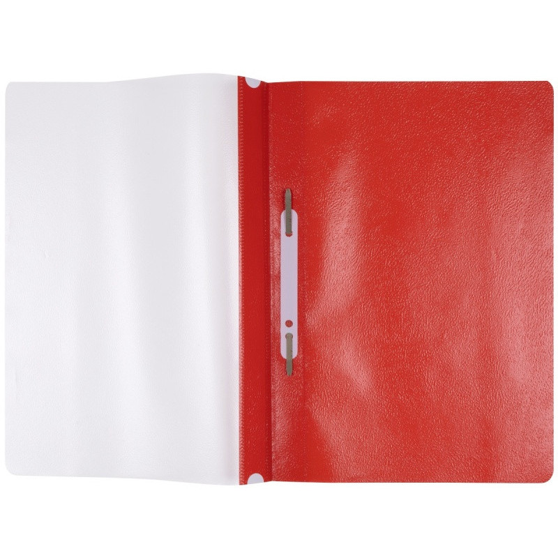 Skoroszyt OFFICE PRODUCTS, PP, A4, miękki, 100/170mikr., wpinany, czerwony
