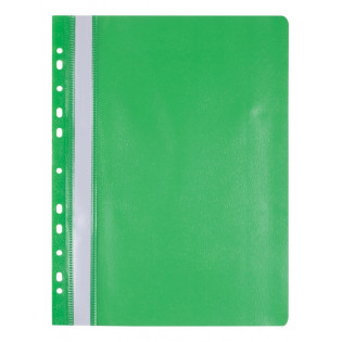 Skoroszyt OFFICE PRODUCTS, PP, A4, miękki, 100/170mikr., wpinany, zielony