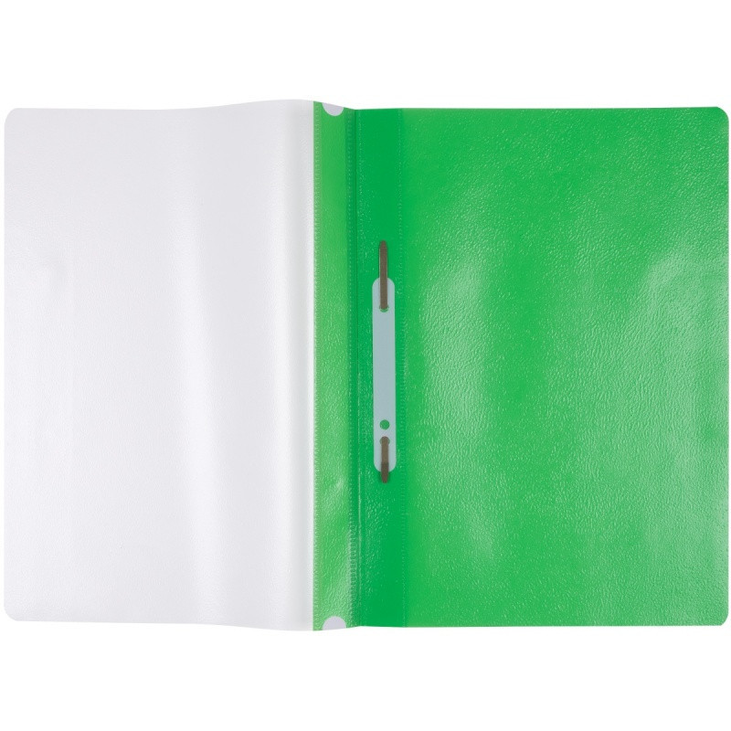 Skoroszyt OFFICE PRODUCTS, PP, A4, miękki, 100/170mikr., wpinany, zielony