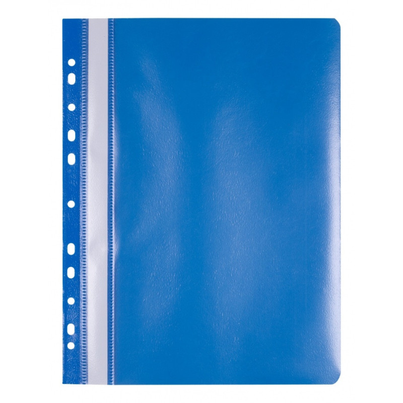 Skoroszyt OFFICE PRODUCTS, PP, A4, miękki, 100/170mikr., wpinany, niebieski