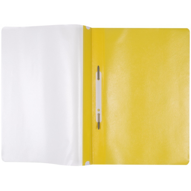 Skoroszyt OFFICE PRODUCTS, PP, A4, miękki, 100/170mikr., wpinany, żółty
