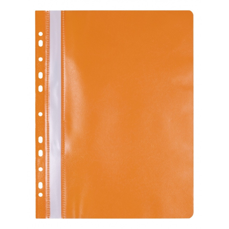 Skoroszyt OFFICE PRODUCTS, PP, A4, miękki, 100/170mikr., wpinany, pomarańczowy