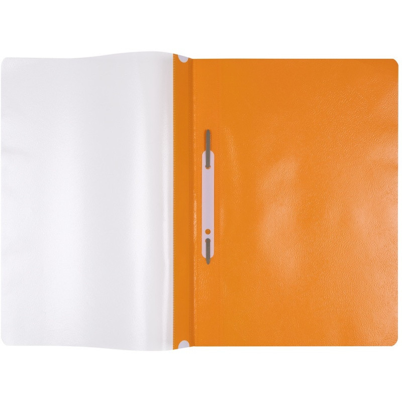 Skoroszyt OFFICE PRODUCTS, PP, A4, miękki, 100/170mikr., wpinany, pomarańczowy