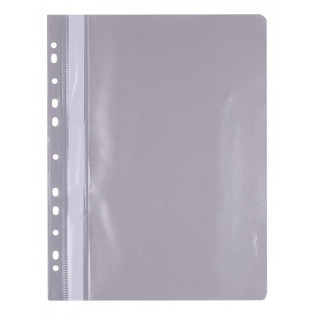 Skoroszyt OFFICE PRODUCTS, PP, A4, miękki, 100/170mikr., wpinany, szary