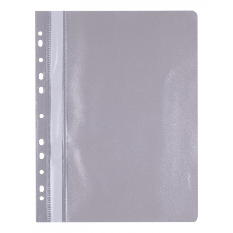 Skoroszyt OFFICE PRODUCTS, PP, A4, miękki, 100/170mikr., wpinany, szary