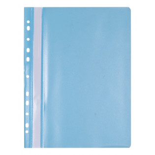 Skoroszyt OFFICE PRODUCTS, PP, A4, miękki, 100/170mikr., wpinany, jasnoniebieski