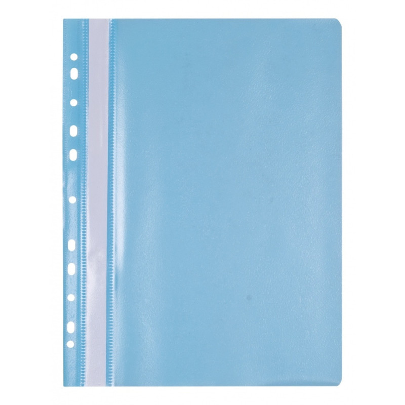 Skoroszyt OFFICE PRODUCTS, PP, A4, miękki, 100/170mikr., wpinany, jasnoniebieski