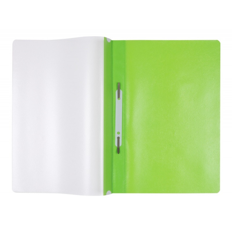 Skoroszyt OFFICE PRODUCTS, PP, A4, miękki, 100/170mikr., wpinany, jasnozielony