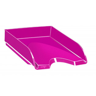 Szufladka na biurko CEPPro Gloss, polistyren, różowa