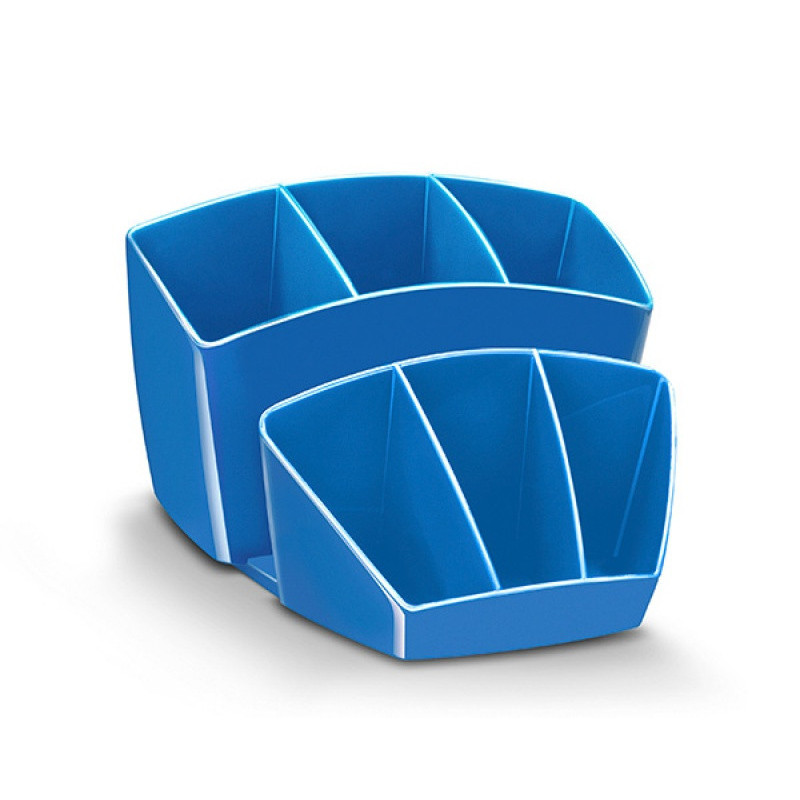 Przybornik na biurko CEPPro Gloss, polistyren, niebieski