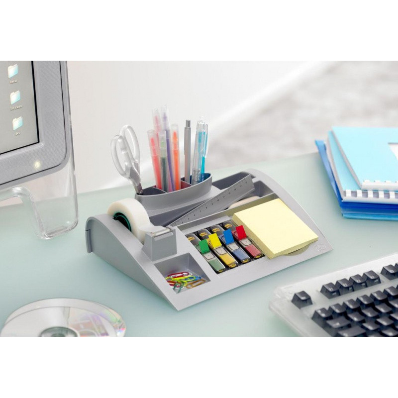 Organizer SCOTCH® (C50), srebrny, taśma, zakładki, bloczek GRATIS