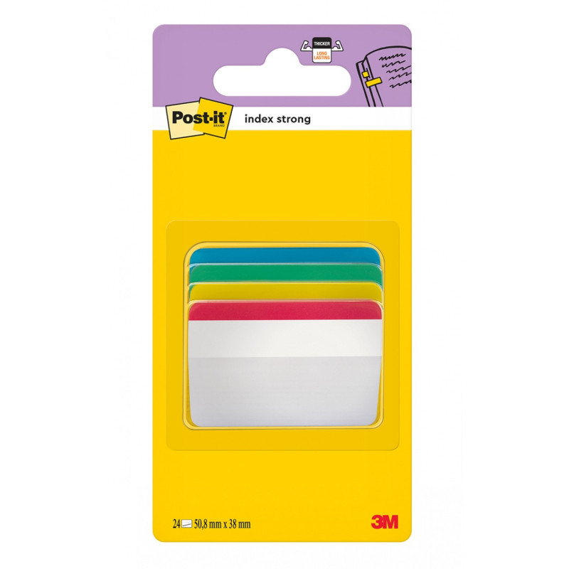 Zakładki indeksujące POST-IT® do archiwizacji (686-A1), PP, wygięte, 50,8x38mm, 4x6 kart., mix kolorów