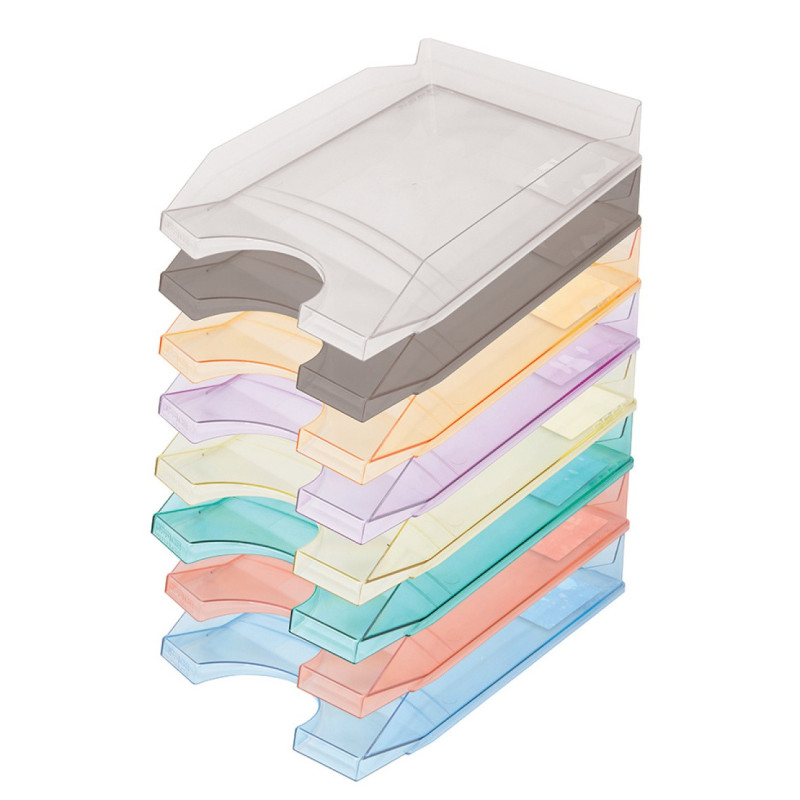 Szufladka na biurko OFFICE PRODUCTS, polistyren/PP, A4, transparentna pomarańczowa