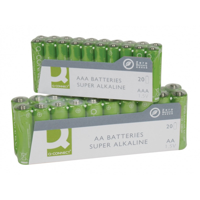 Baterie super-alkaliczne Q-CONNECT AA, LR06, 1,5V, 20szt.